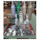 Christmas Decor , bottles for lights, candles &