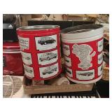 2 vintage Bob Rohrman trash cans (1989 & 1995)