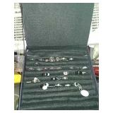 Case with assorted rings * some stainless steel