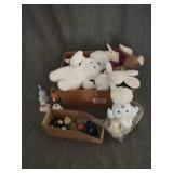 Large box of assorted plush * bell from hawaii &