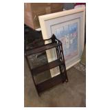 Wall pair. 3 wood shelf unit 29 x 15.5. Beach