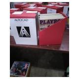 Collection of Playboy magazines in a handy file