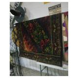 Mohair blanket measures roughly 4ft x 4ft. Great