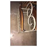 Wood and metal magazine rack