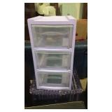 3 drawer plastic storage container