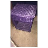 Wicker end table with drawer used