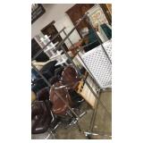 Rack on wheels could use tightened up, adjustable