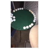 Table made of gold clubs and balls, balls need re