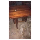 3 matching, end table with folding ends, hall