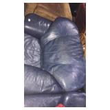 Oversized chair, foot stool on wheels and couch