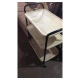 Metal cart on wheels