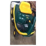 Yard man mower runs kept in garage