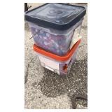 2 buckets of roofing nails