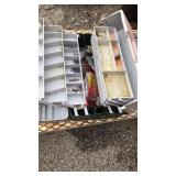 Tackle boxes mostly empty