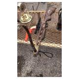 Cross bow with plastic toy and clock