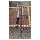 2 sword knifes one has case