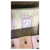 Flat of goodies, decoration boxes, photo album