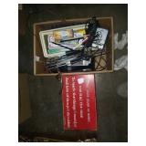 Stool, cords, iron and other goodies