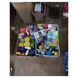 2 boxes of cleaning supplies