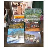 6 Boxes of Puzzles only 2 are open the others are