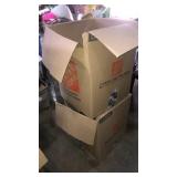 2 XL boxes. Vintage baby dress, assorted tins &