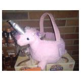 Plush unicorn easter basket
