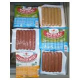 6 packages of hotdogs for 1 money. 4 regular and