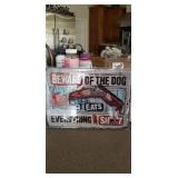 BEWARE OF DOG IT EATS EVERYTHING I SHOOT. NEW