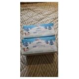 100 ADULT SIZE FACE MASKS, 2 - 50ct boxes, 6.9" X