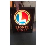 Lionel light up sign. works! 10.5 x 8.5 x 3.5