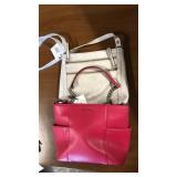 2 purses. Hot pink Dana Buchman, cream Relic