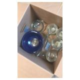Box misc glassware Pyrex