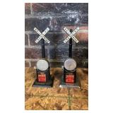 Pair of Marx railroad crossing bells