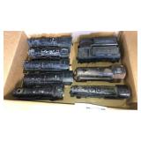 9 assorted trains. Several are all metal