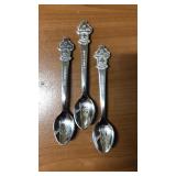 3 Rolex Switzerland souvenir spoons