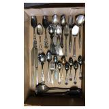 Flat of assorted pretty flatware