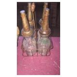 Modern oil bottles, Texaco, Fire chief, pennzoil,