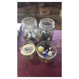 Jars of marbles