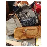 4 assorted hand bags. & another travel tote in