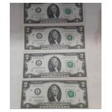 4 Uncirculated $2 Bill