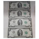 4 Uncirculated $2 Bill