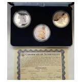 3 2020 $2 Double Eagle Precious Metal Set Silver