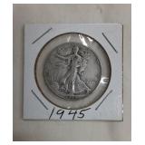 1945 Walking Liberty Half Dollar