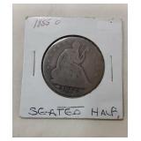 1855 o Seated Half Dollar Coin