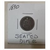 1890 Seated Dime