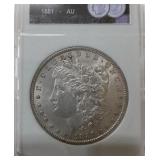1881 - AU Morgan One Dollar Coin