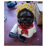 Black American Modern Woman Metal Bank