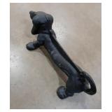 Modern Black Metal Dachshund Boot Scraper
