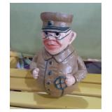 Modern Metal Round Man with uniform