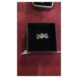 Sterling ring 3 stone size 7.25